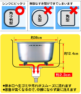 75397 脚付ステン洗い桶
