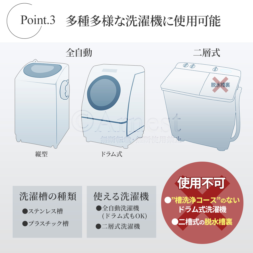 洗濯槽キレイサッパリストロング 3回分 A-77825 アーネスト株式会社｜アイデア雑貨商品